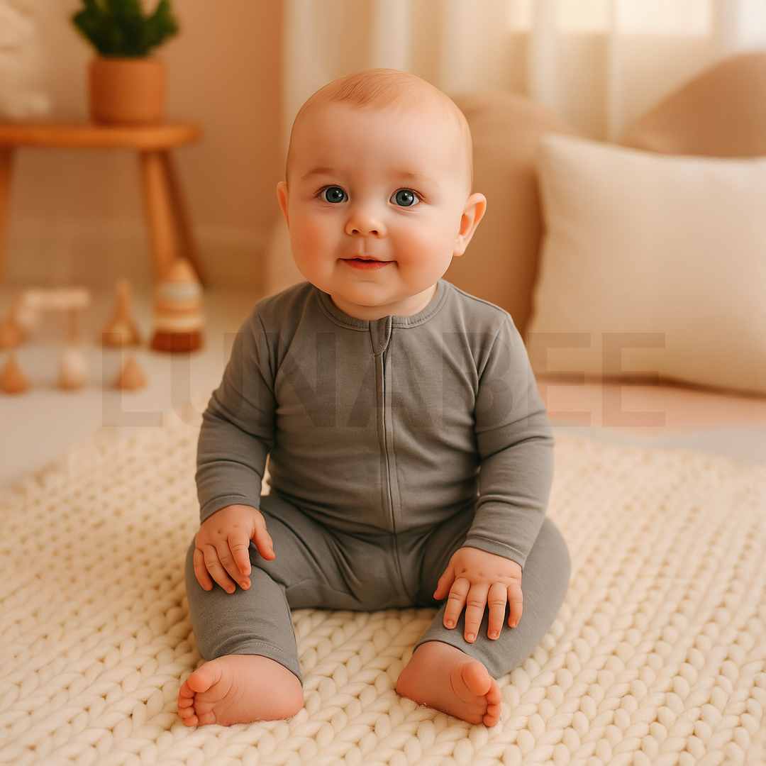 LIGHT GREY PLAIN ROMPER