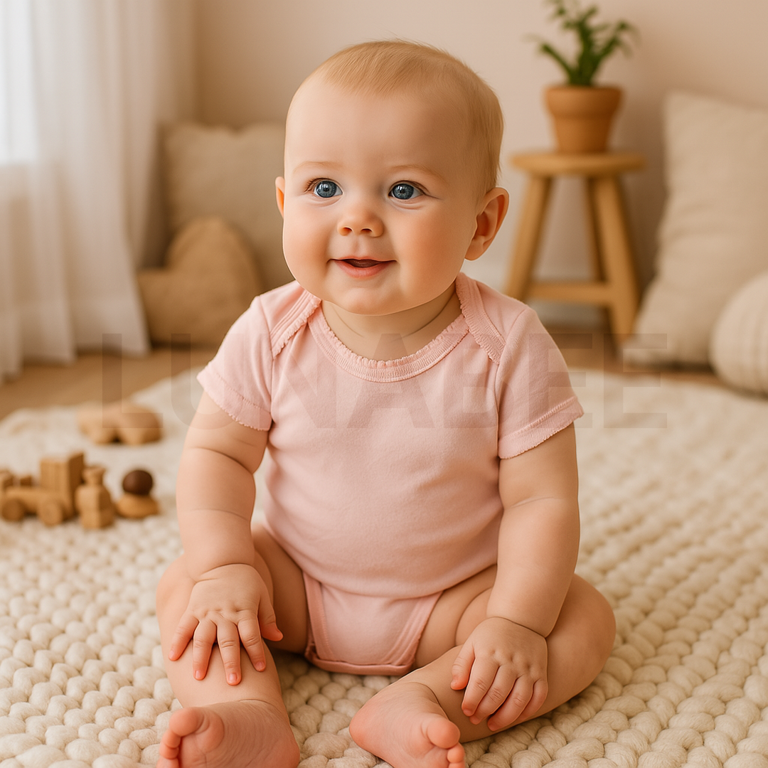 Peach pink colour onesie