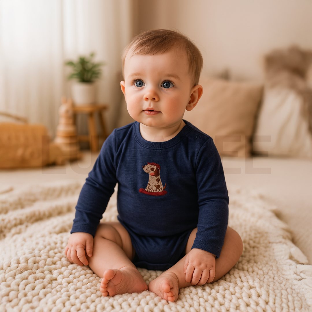 GARANIMALS BLUE  PUPPY PRINT ONESIE