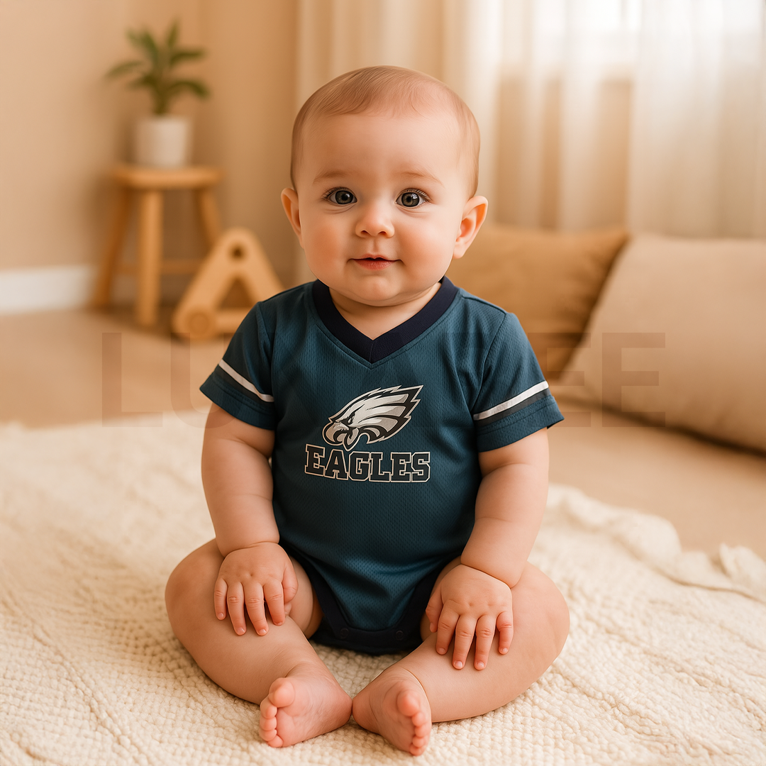 BLUE GREEN JERSEY MODEL ONESIE