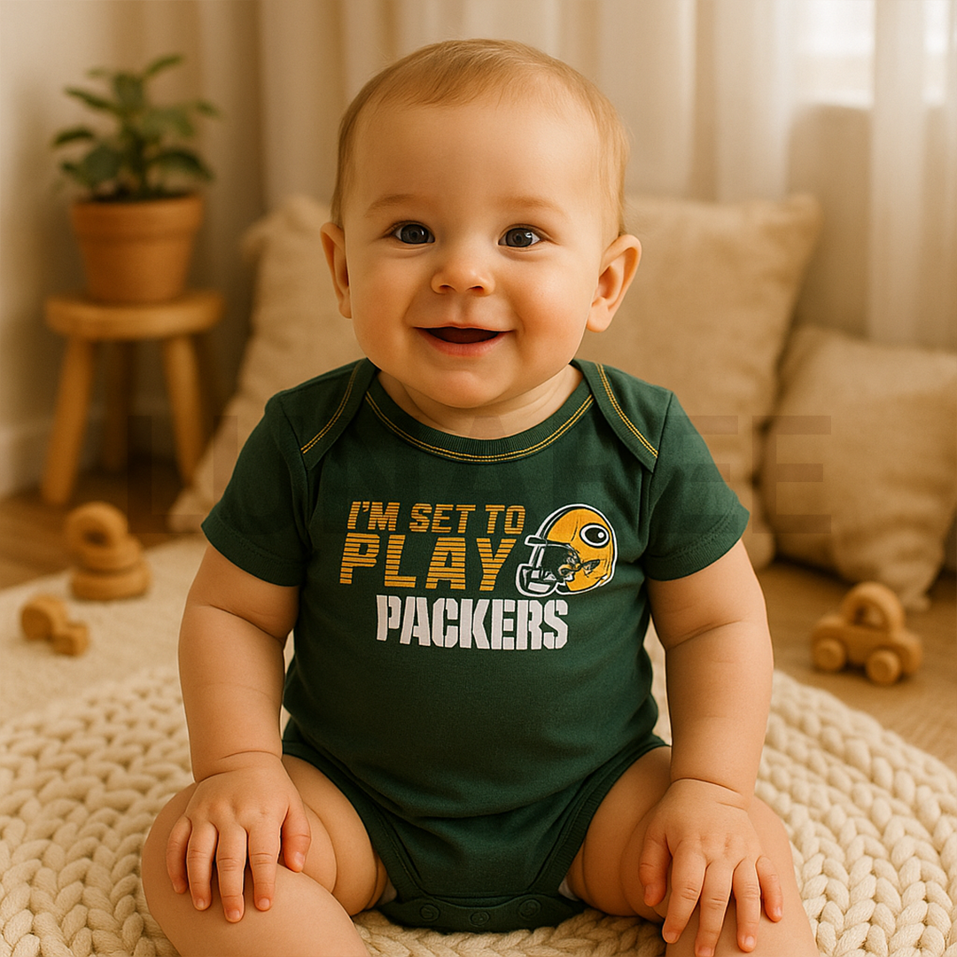 GREEN PRINTED ONESIE