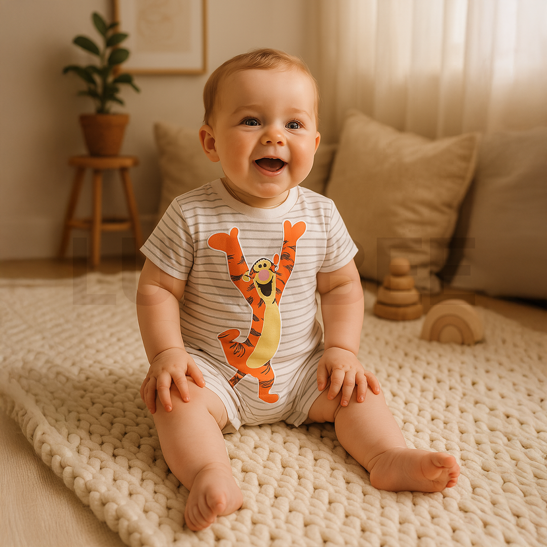 PRINTED STRIPED JUMPSUIT