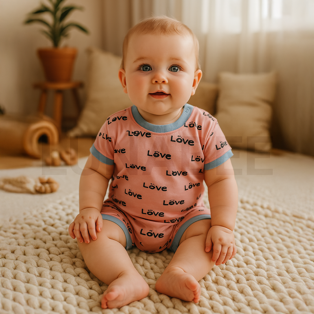 LOVE PATTERNED JUMPSUIT