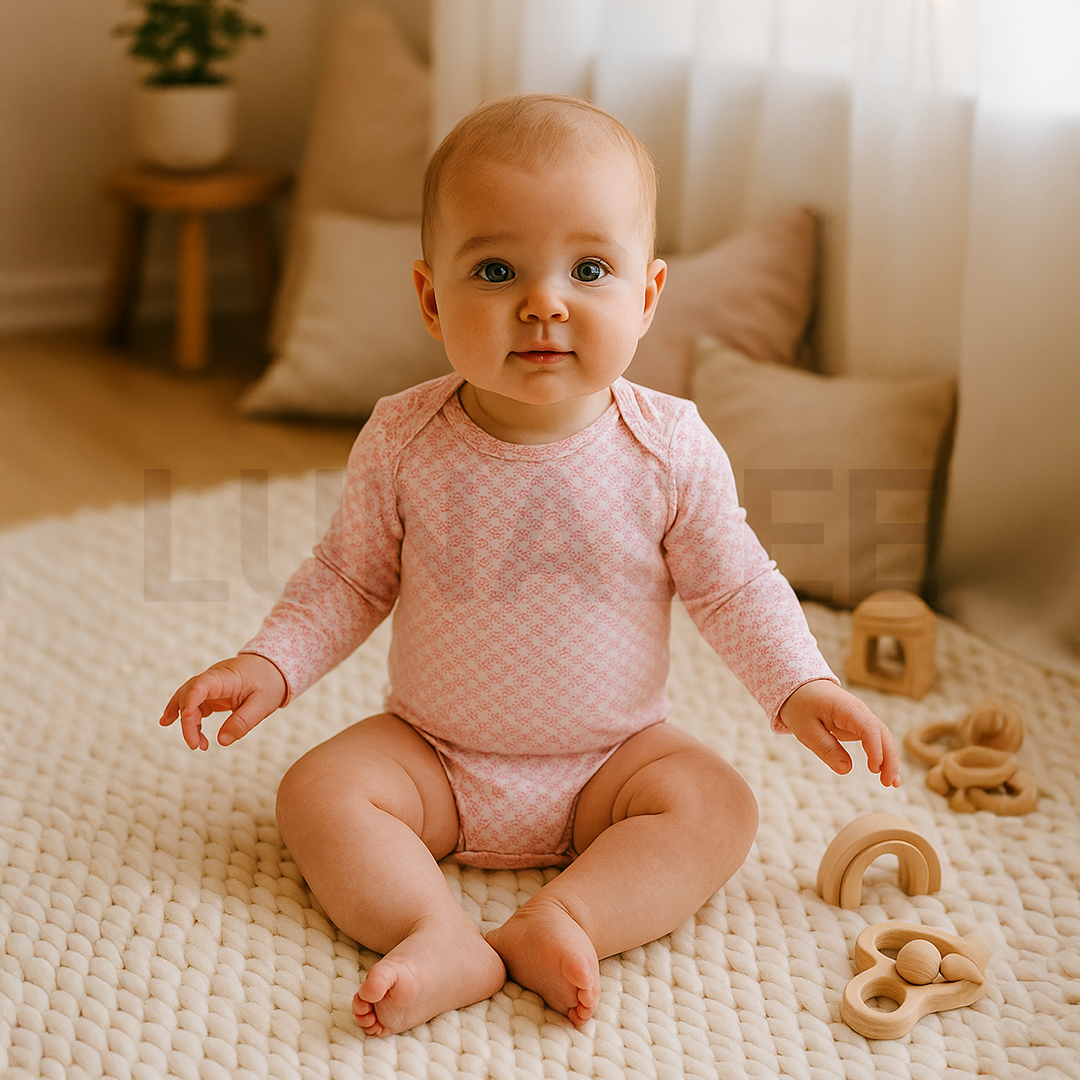 PINK FLORAL PRINTED ONESIE