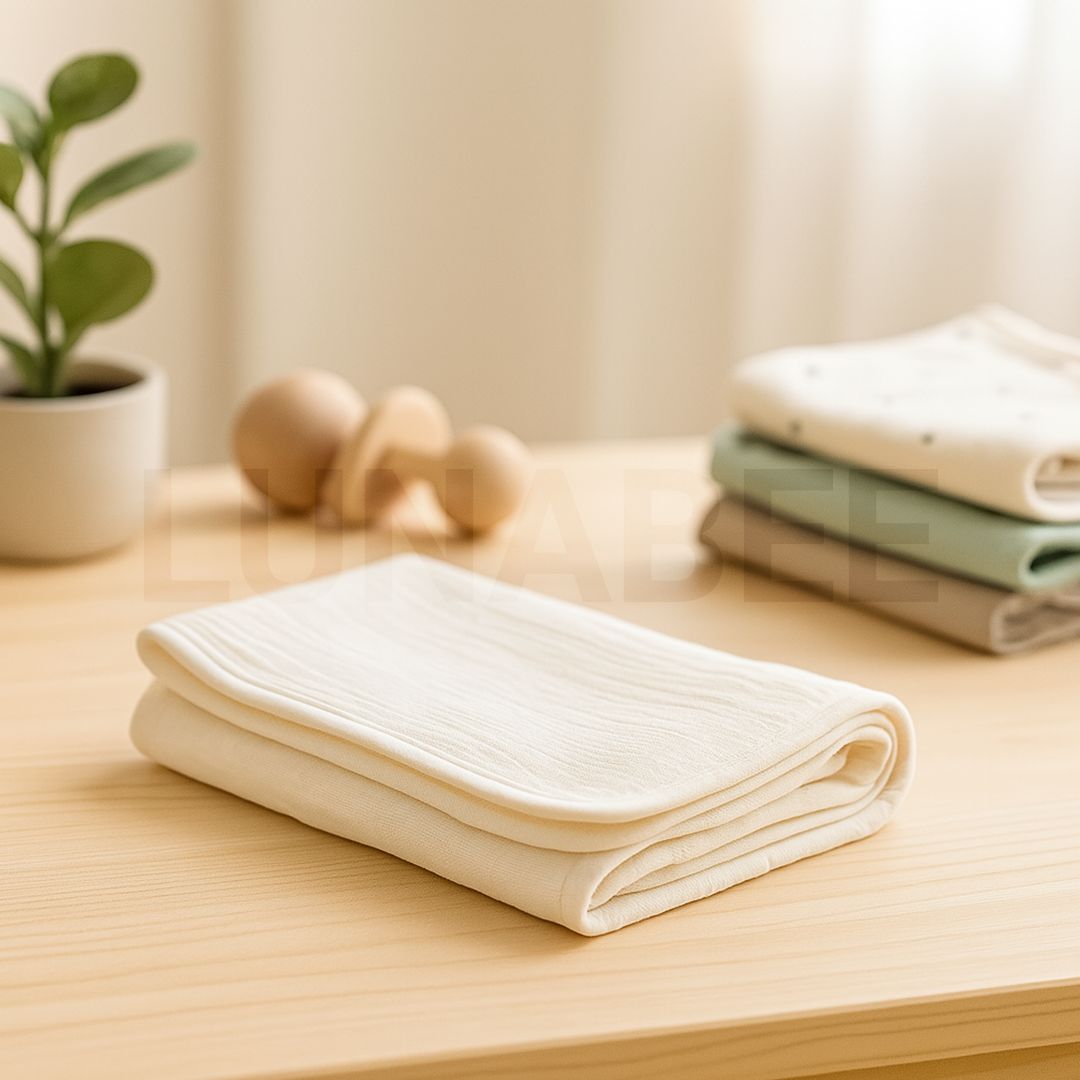 WHITE MUSLIN BURP CLOTH