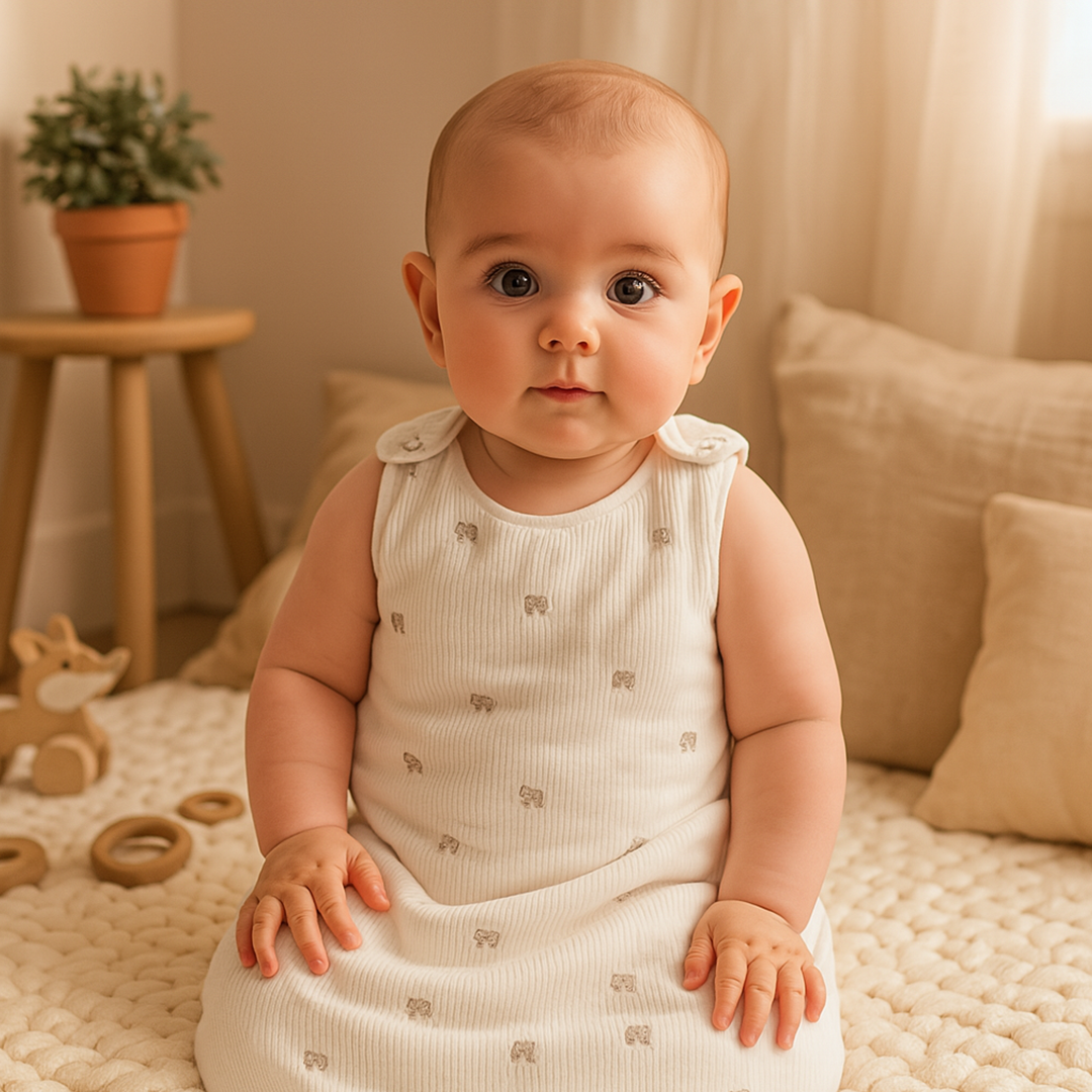 SHEEP PATTERNED RIBBED SLEEPING BAG