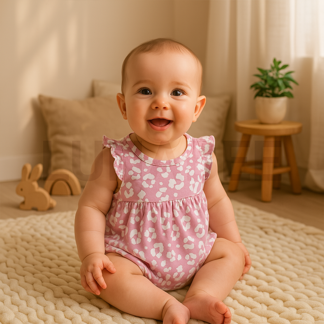 LAVENDER PATTERNED FANCY ONESIE