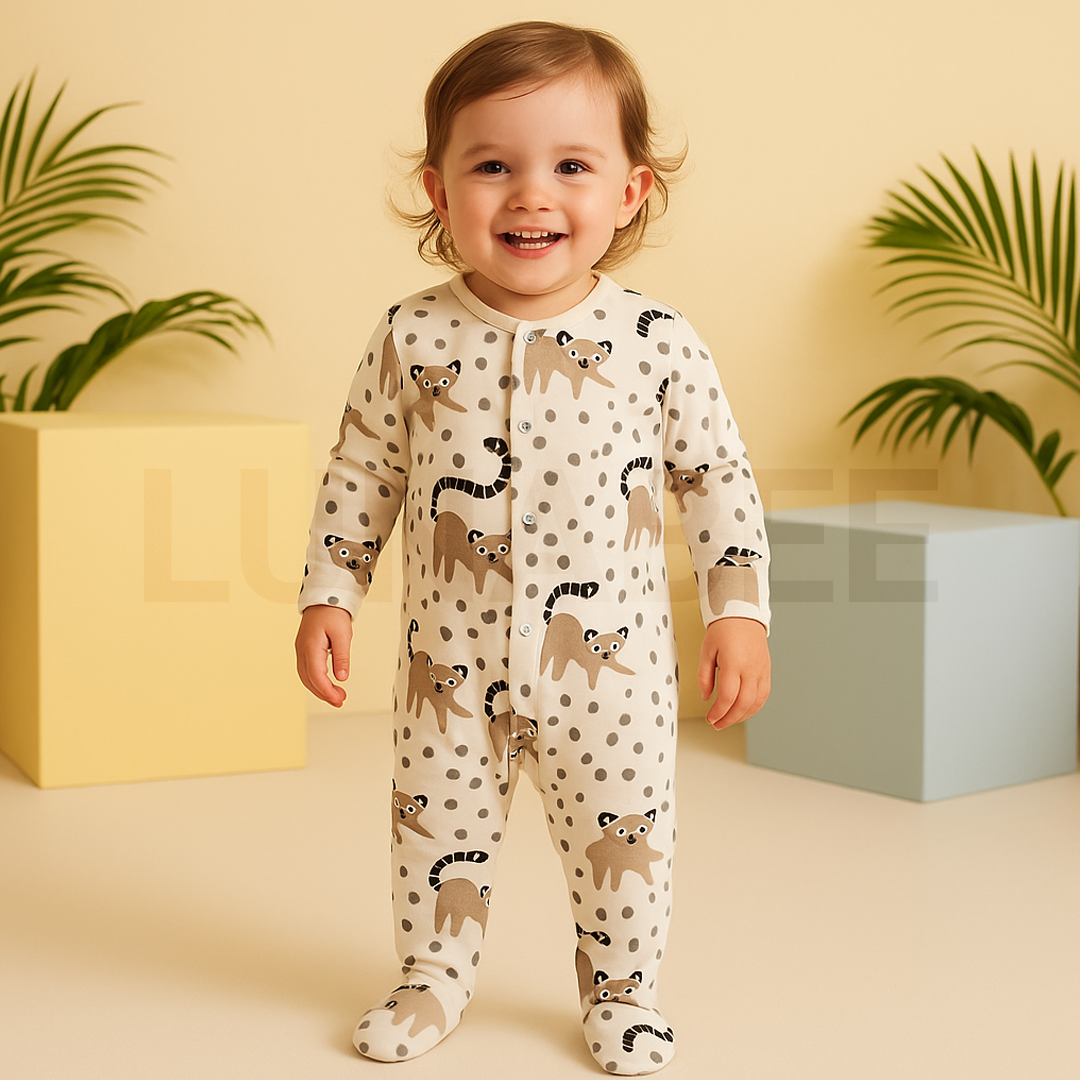 ANIMAL PRINTED SLEEPSUIT