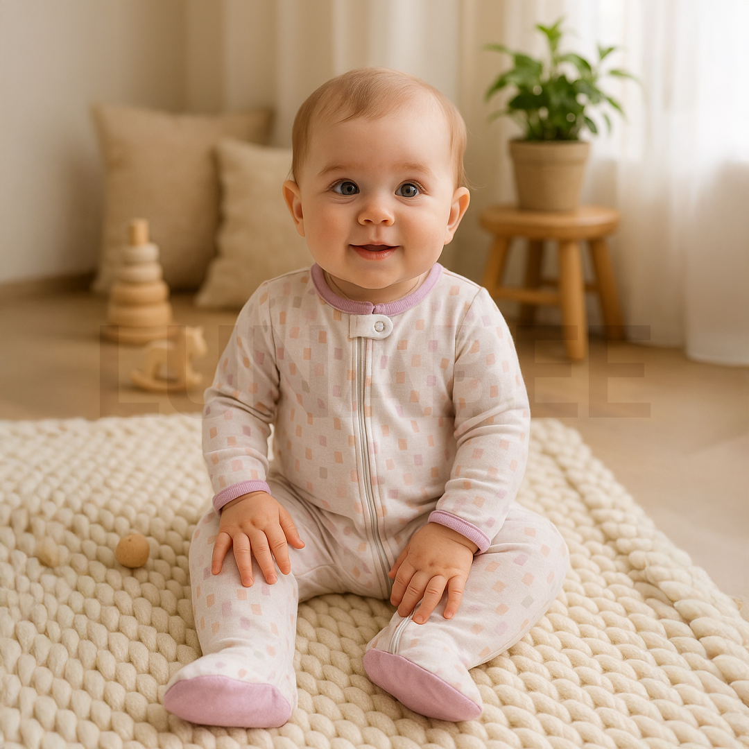 LAVENDER PATTERNED SLEEPSUIT